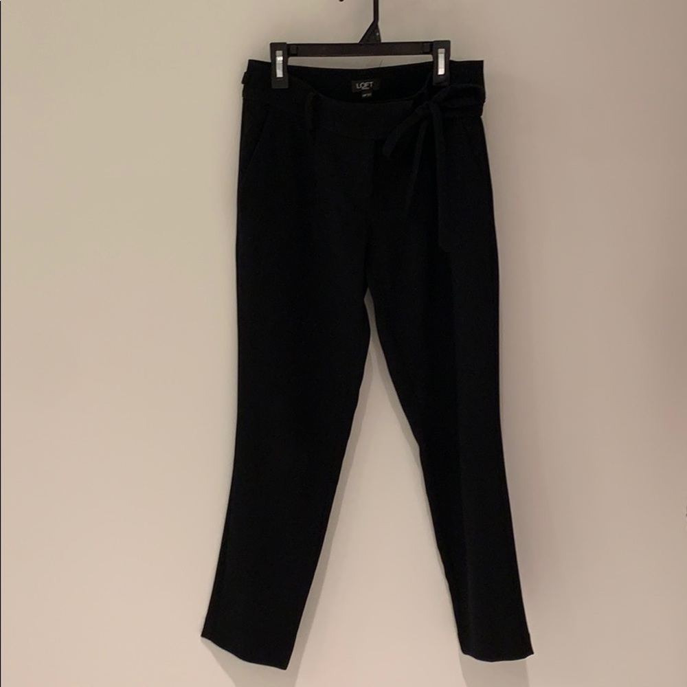 LOFT cropped tapered leg dress pants